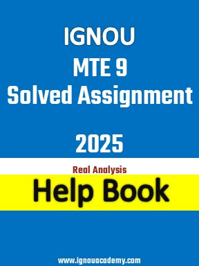 IGNOU MTE 9 Solved Assignment 2025